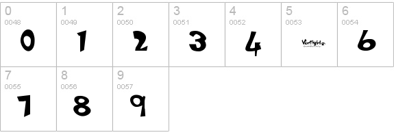 Vertigirl numbers 0-9 preview