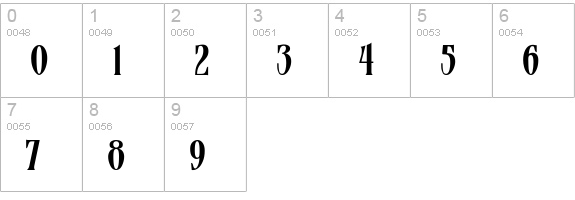 VerveAlternate numbers 0-9 preview