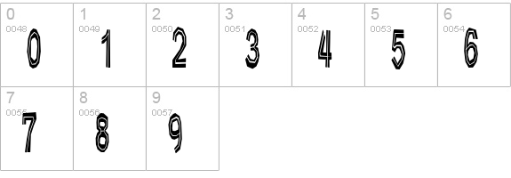 Very bad posture numbers 0-9 preview