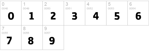 Vinkel Bold numbers 0-9 preview