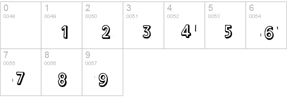 VintageNo1 numbers 0-9 preview