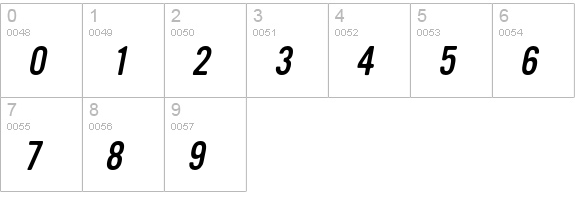VinylOblique numbers 0-9 preview