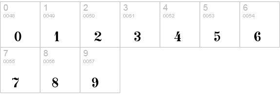 Violine numbers 0-9 preview