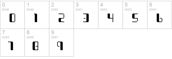 Virus 53X numbers 0-9 preview