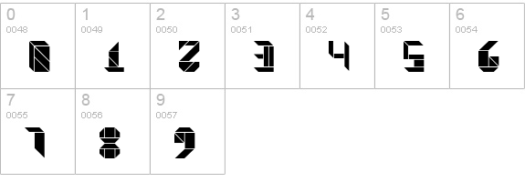Vitreous Black numbers 0-9 preview