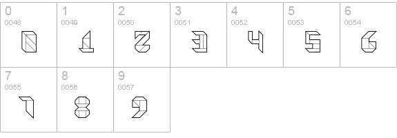 Vitreous Medium numbers 0-9 preview