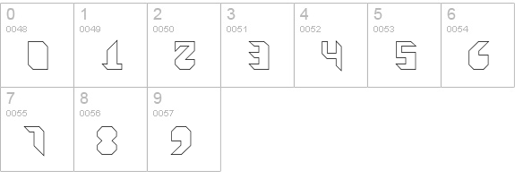 Vitreous Outline numbers 0-9 preview