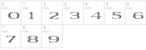Viva Std ExtraExtended numbers 0-9 preview