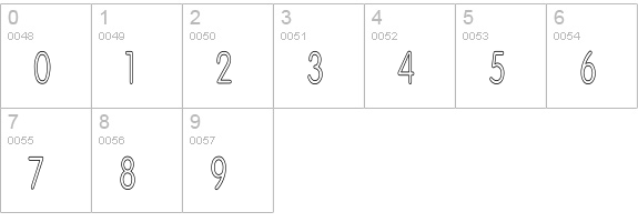 Volte-NormalHC numbers 0-9 preview