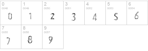 Voodoo-Child numbers 0-9 preview