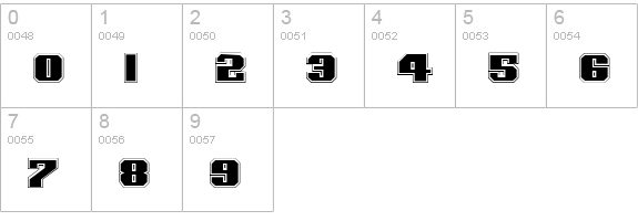 Voortrekker Pro numbers 0-9 preview