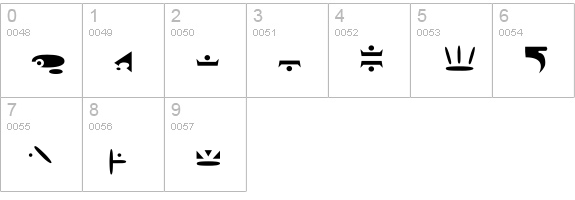 Vorlon numbers 0-9 preview