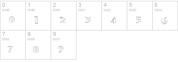 VTC BadPaint Outline numbers 0-9 preview