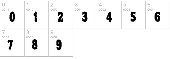 VTC NightOfTheDrippyDead Regular numbers 0-9 preview