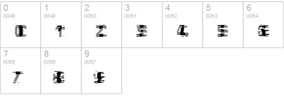 VTCBadHangover Regular numbers 0-9 preview