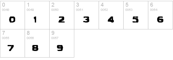 VTCBadLuck Regular numbers 0-9 preview