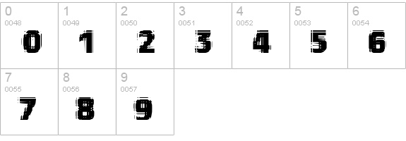 VTCBadVision Regular numbers 0-9 preview