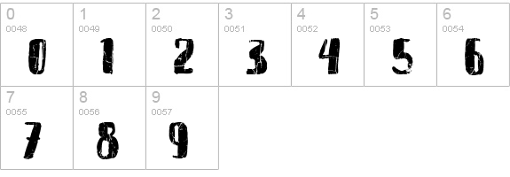 vtks untitled numbers 0-9 preview