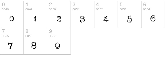 VTypewriter-RemingtonPerfected numbers 0-9 preview