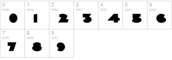 Wagner Silhouette NF numbers 0-9 preview