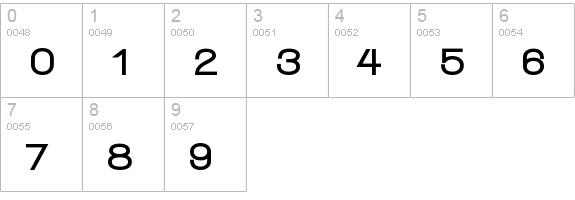 Walkway Black numbers 0-9 preview