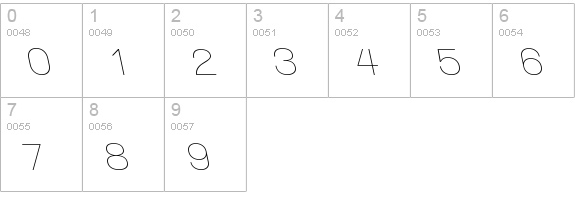 Walkway RevOblique numbers 0-9 preview