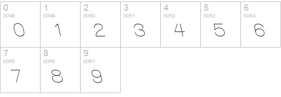 Walkway Upper RevOblique numbers 0-9 preview