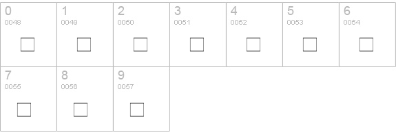 WarnSymbols4 numbers 0-9 preview