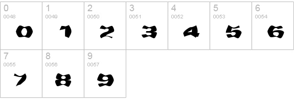 WarpSpeed numbers 0-9 preview