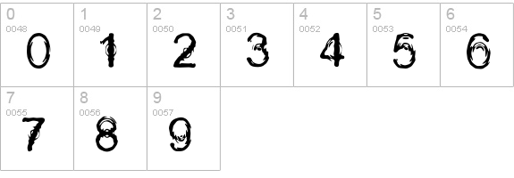 Wasser numbers 0-9 preview