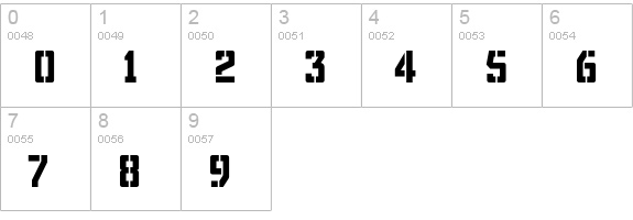 WaterTower-Capitals numbers 0-9 preview