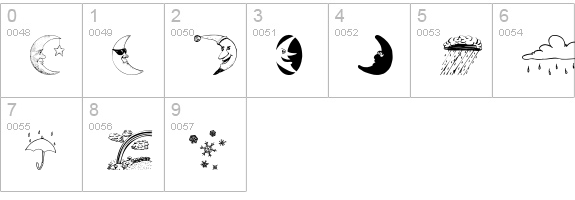WeatherBats numbers 0-9 preview