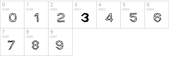 WhallyWhilly numbers 0-9 preview