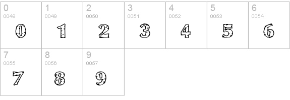White Birch numbers 0-9 preview