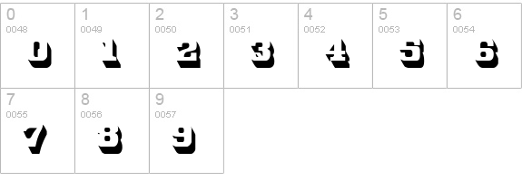 White Bold numbers 0-9 preview