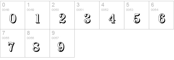WichitaShadow-Medium-Regular numbers 0-9 preview