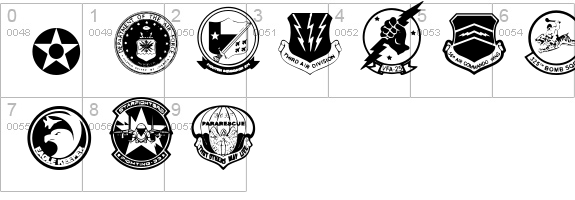 Wings of America numbers 0-9 preview