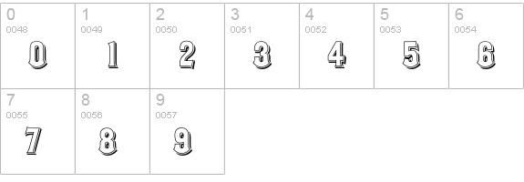 Winston numbers 0-9 preview