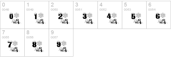 Winter Fun numbers 0-9 preview