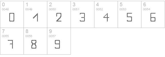 WLM Nova Sans Grid Regular numbers 0-9 preview
