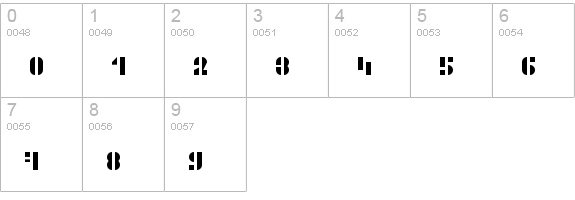 WLM Stencils Regular numbers 0-9 preview