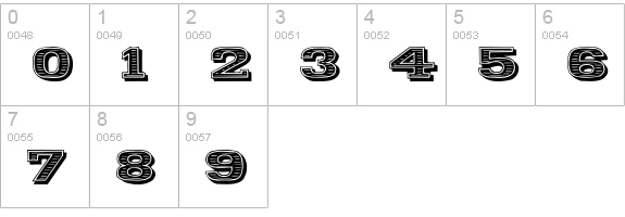 Woodcut numbers 0-9 preview