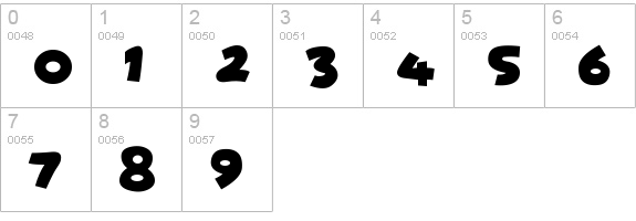 Wowsers numbers 0-9 preview