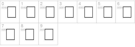 Wrenn Initials Blocked numbers 0-9 preview