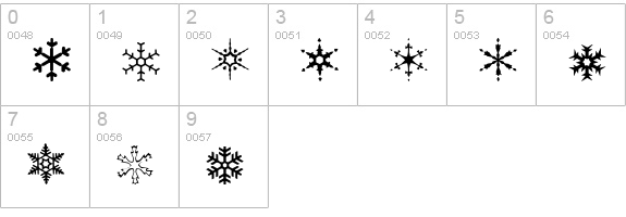 WWFlakes numbers 0-9 preview
