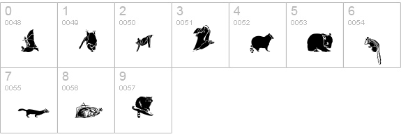 WWFurryFriends numbers 0-9 preview