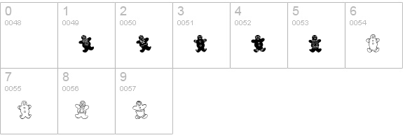 WWGingerbread numbers 0-9 preview