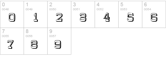 WyomingMacroniShadRight numbers 0-9 preview