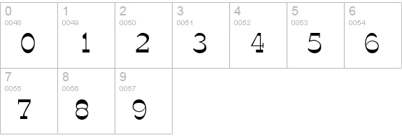 WyomingSpaghetti Plain numbers 0-9 preview