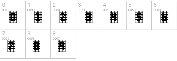 X-Grid numbers 0-9 preview